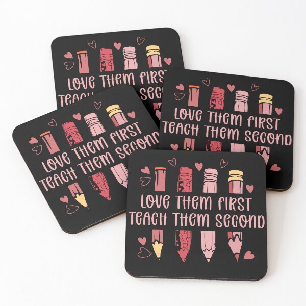 Item preview, love them first, teach them second- teacher valentines designed and sold by EnchantedOwl.