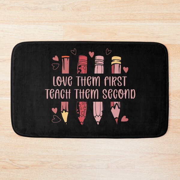 Item preview, love them first, teach them second- teacher valentines designed and sold by EnchantedOwl.