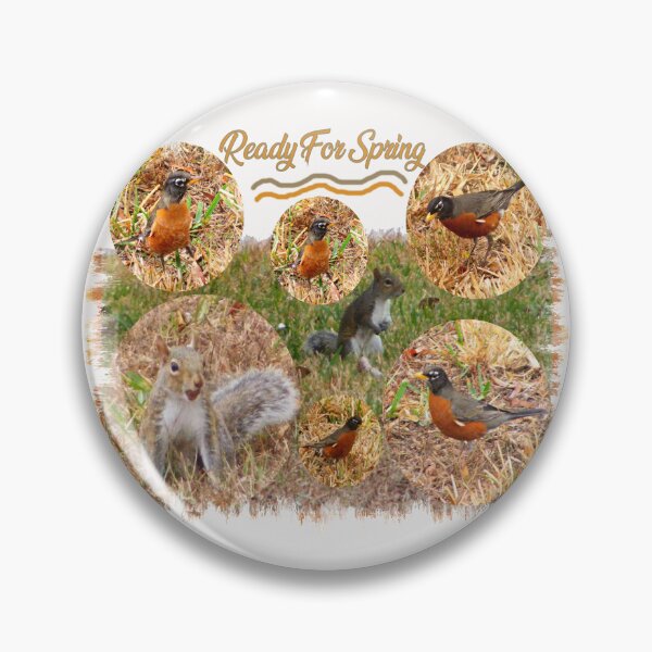 Item preview, Ready For Spring, Robins and Squirrels Photo Collage designed and sold by kristalcurt.