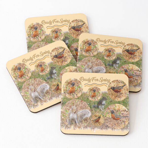 Item preview, Ready For Spring, Robins and Squirrels Photo Collage designed and sold by kristalcurt.