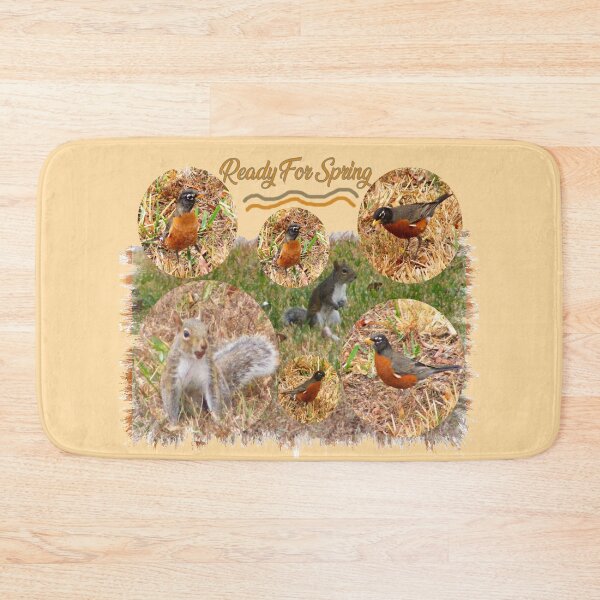 Item preview, Ready For Spring, Robins and Squirrels Photo Collage designed and sold by kristalcurt.