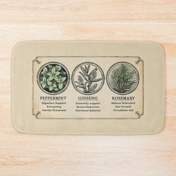 Item preview, Peppermint, Ginseng, and Rosemary designed and sold by DesignDrips.