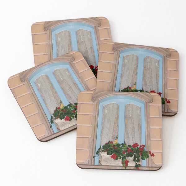 Item preview, Blue Window And Red Flowers designed and sold by Cynthia48.