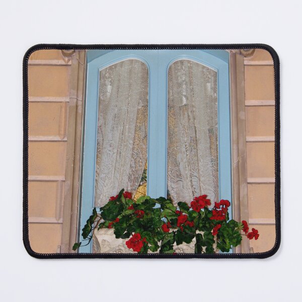 Item preview, Blue Window And Red Flowers designed and sold by Cynthia48.