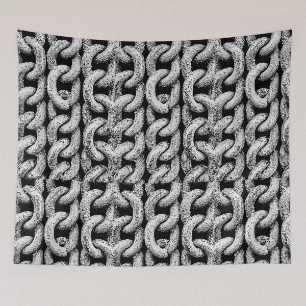 Item preview, Aged metal fence and broken iron chains designed and sold by Piotrek0001.