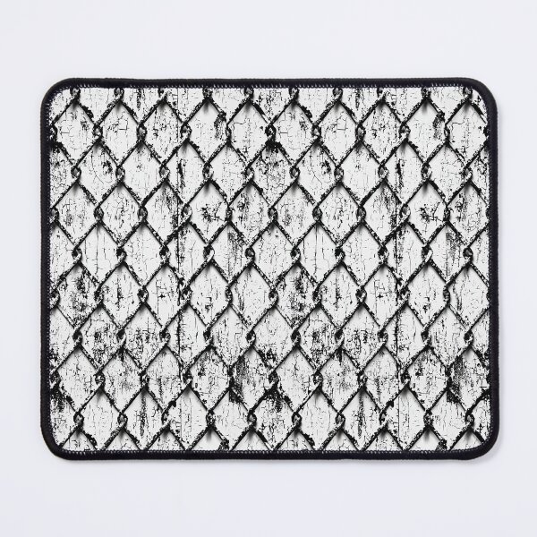 Item preview, Close-up of weathered chain and mesh fence designed and sold by Piotrek0001.