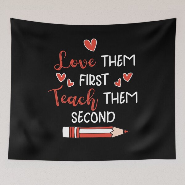 Item preview, Love them first, teach them second- teacher valentines designed and sold by EnchantedOwl.