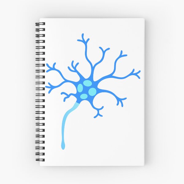 Item preview, Stylized Illustration of a Neuron with Blue Dendrites and Axon designed and sold by Creative88Art.