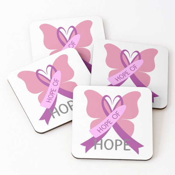 Item preview, Pink and Purple Butterfly with Ribbon and Hope Text on Black designed and sold by Creative88Art.