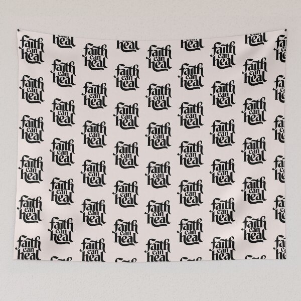 Item preview, Faith Can Heal Calligraphy Bible Verses Christian Faith Art designed and sold by  KnitLuv.