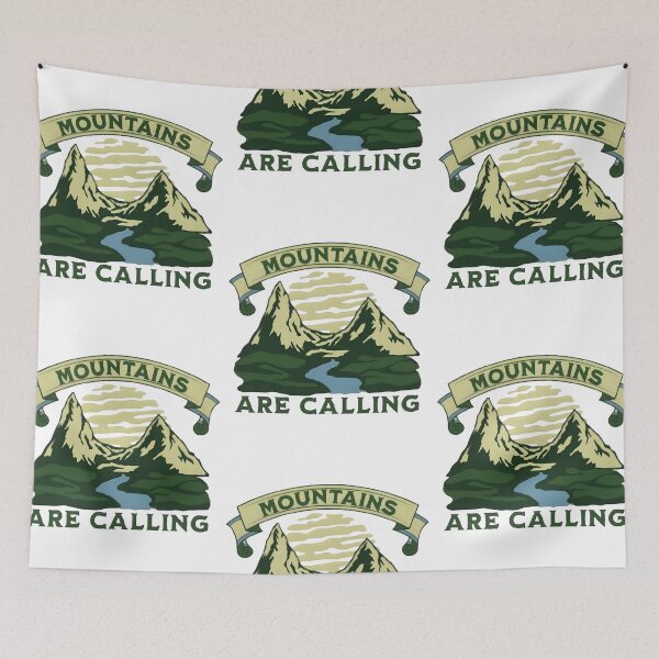 Item preview, Mountains ar calling, funny and cool nature lover designed and sold by Merchattack.