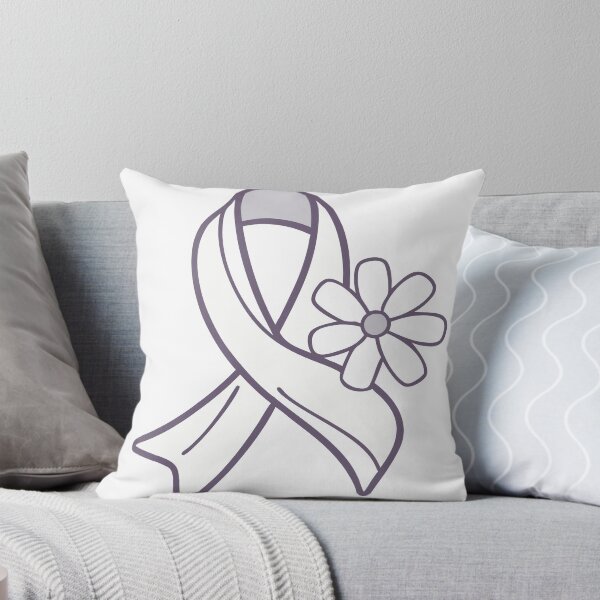 Item preview, White Awareness Ribbon with Black Flower on Black Background designed and sold by Creative88Art.