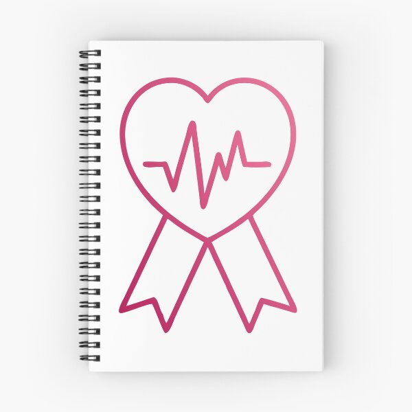 Item preview, Pink Heart with Heartbeat Line and Ribbon on Black Background designed and sold by Creative88Art.