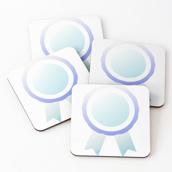 Item preview, Stylized Ribbon Badge with Gradient Blue and White Design designed and sold by Creative88Art.