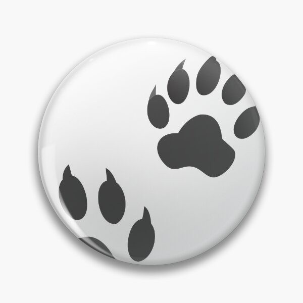 Item preview, Diagonal Trail of Dark Gray Animal Paw Prints on Black Background designed and sold by Creative88Art.