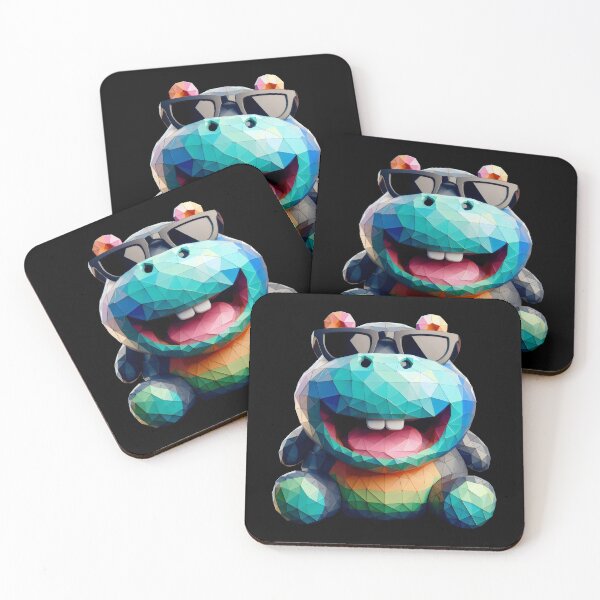 Item preview, hippopotamus hippo polygons sunglasses designed and sold by CutOriginalArt.
