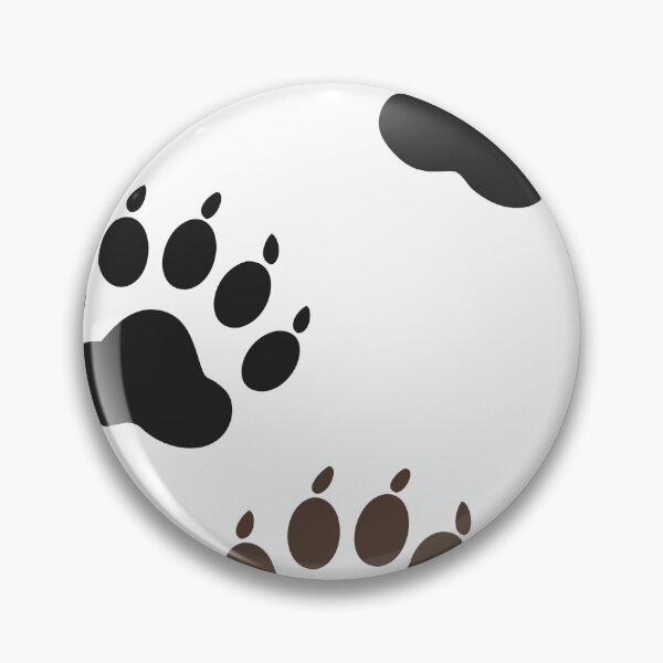 Item preview, Stylized Animal Paw Prints on Black Background in Gray and Brown designed and sold by Creative88Art.