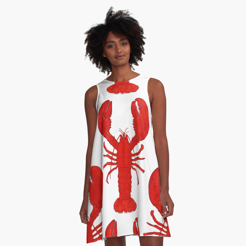 "Lobster" ALine Dress for Sale by hookink Redbubble