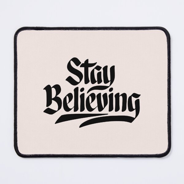 Item preview, Stay Believing Calligraphy Bible Verses Christian Faith Art designed and sold by KnitLuv.