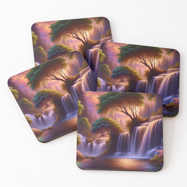 Item preview, A Magical Sunset Waterfall designed and sold by TeerifficTees4U.