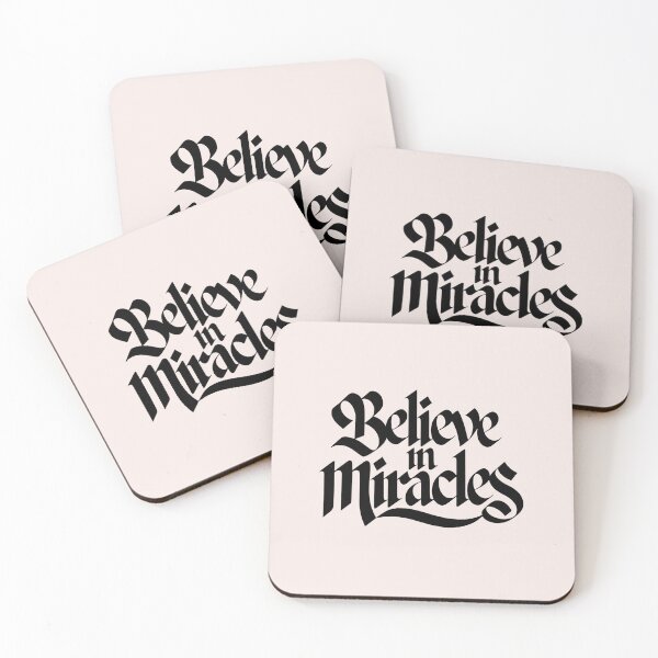 Item preview, Believe in Miracles Calligraphy Bible Verses Christian Faith Art designed and sold by  KnitLuv.