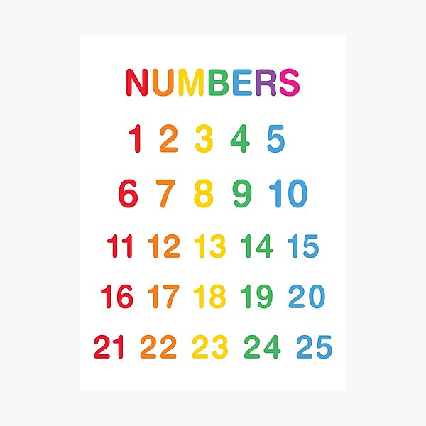 Item preview, Counting Numbers 1-25 designed and sold by BuxomBabe21.