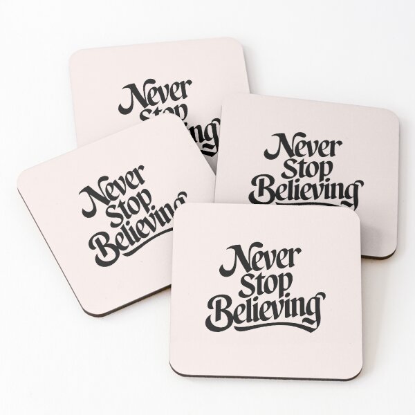 Item preview, Never Stop Believing Calligraphy Bible Verses Christian Faith Art designed and sold by  KnitLuv.