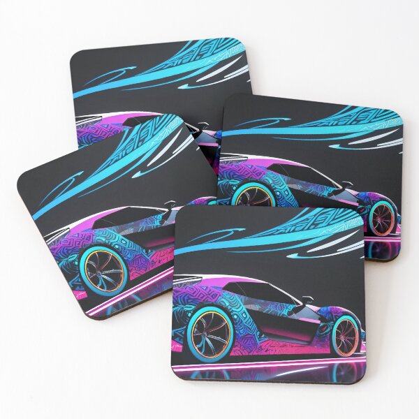 Item preview, Sports Car, Islamic Patterns, Neon Colors designed and sold by DigitalHeadache.
