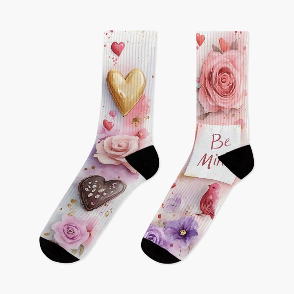 Item preview, Watercolor Valentine's Day Romantic Gift Design Heart-Shaped Chocolates & Roses designed and sold by AnnDesignStudio.