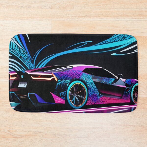 Item preview, Sports Car, Islamic Patterns, Neon Colors designed and sold by DigitalHeadache.