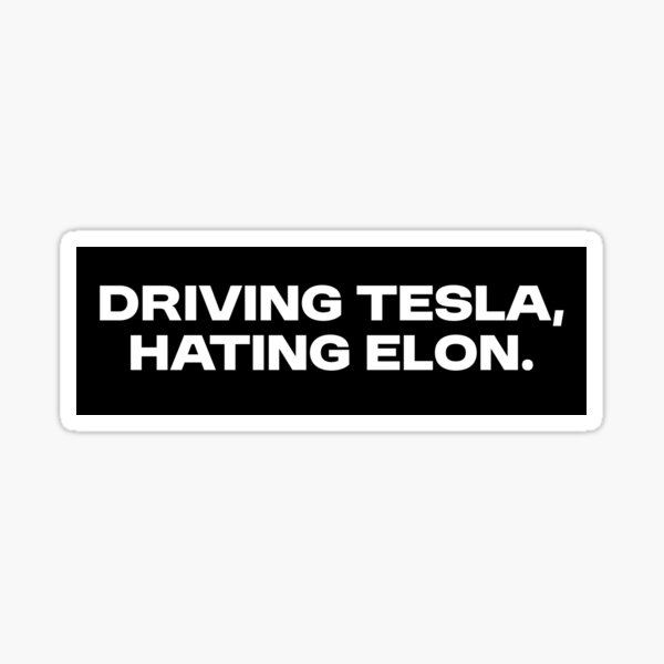 Item preview, Lustiger Anti-Elon-Musk-Tesla-Stoßfänger designed and sold by brkvdesign.