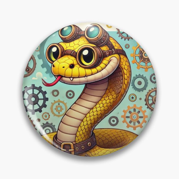 Item preview, Steampunk Yellow Anaconda designed and sold by Sillytoe.