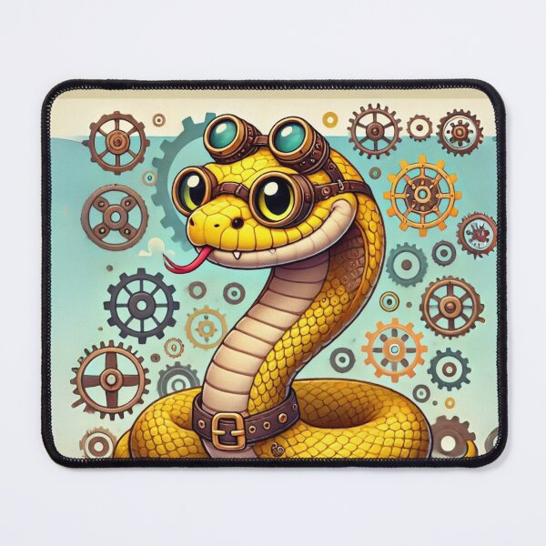 Item preview, Steampunk Yellow Anaconda designed and sold by Sillytoe.