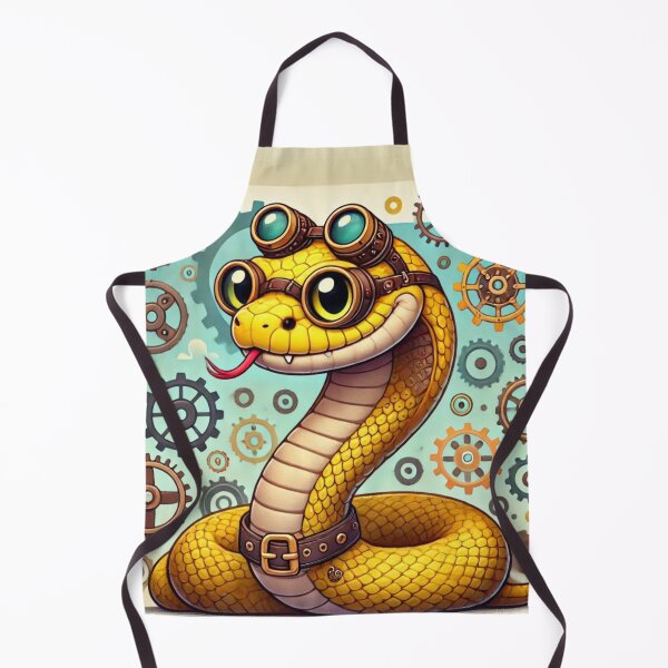Item preview, Steampunk Yellow Anaconda designed and sold by Sillytoe.