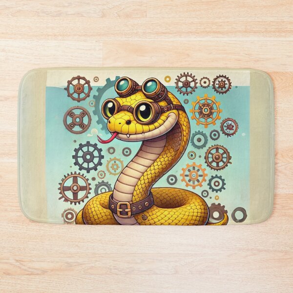 Item preview, Steampunk Yellow Anaconda designed and sold by Sillytoe.