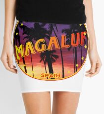 Magaluf, Magaluf t shirt, Magaluf sticker, Spain, with palmtrees Mini Skirt
