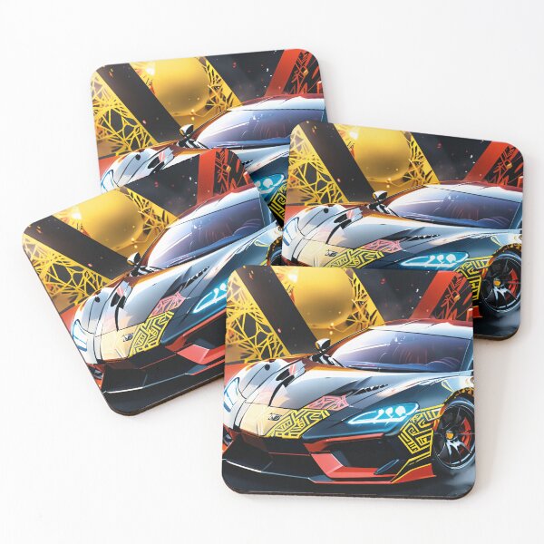 Item preview, Sports Car, Islamic Patterns, Black & Yellow designed and sold by DigitalHeadache.