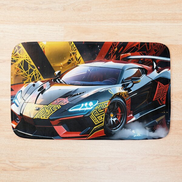 Item preview, Sports Car, Islamic Patterns, Black & Yellow designed and sold by DigitalHeadache.