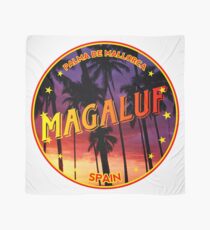Magaluf, Magaluf t shirt, Magaluf sticker, Spain, with palmtrees Scarf