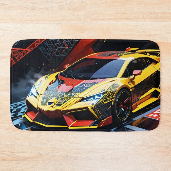 Item preview, Sports Car, Islamic Patterns, Yellow & Red designed and sold by DigitalHeadache.