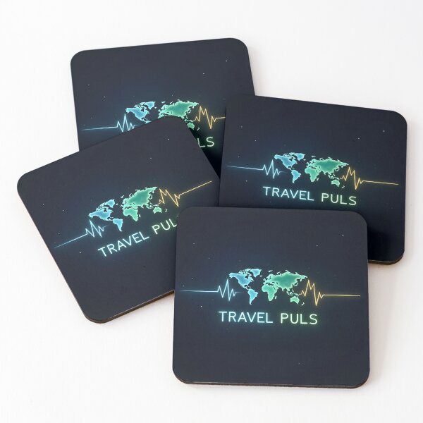 Item preview, Travel Puls – Neon World Map with Heartbeat designed and sold by QuickPick Store.