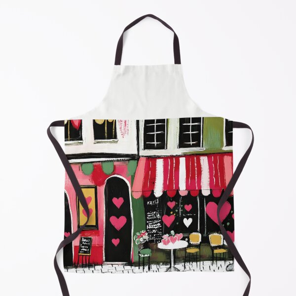Item preview, Celebrate Valentine's Day Love- Cozy Cafe with Heart Decorations in a Romantic Street designed and sold by OlfactoART Studio.