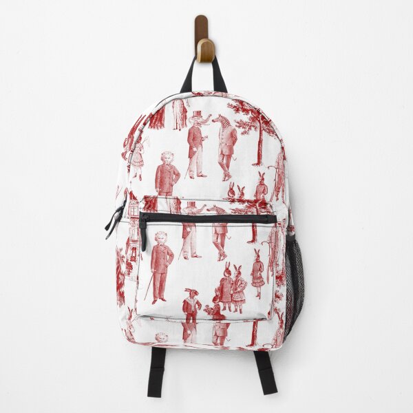 Item preview, antique victorian animals toile anthropomorphic red designed and sold by Gossip Rag.