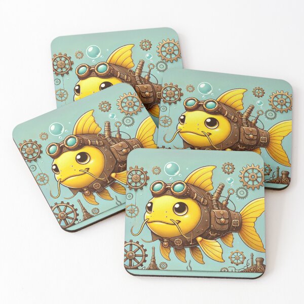 Item preview, Steampunk Yellow Bullhead Catfish designed and sold by Sillytoe.