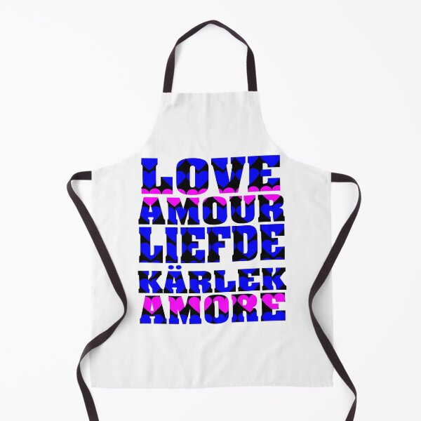 Item preview, Love in Many Languages Blue Pink designed and sold by ValeriesGallery.