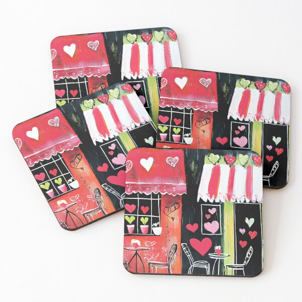 Item preview, Fall in Love with Cozy Valentine Day Cafes - Heart-Shaped Decorations and Warm, Inviting Atmosphere designed and sold by OlfactoART Studio.