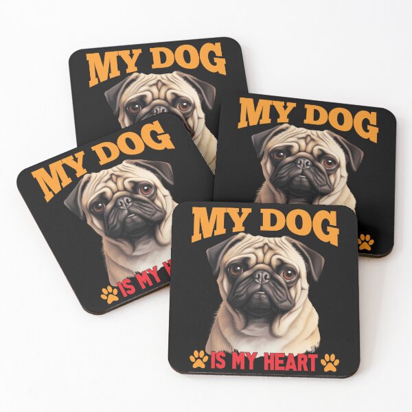 Item preview, Pug Pet Dog Owner Art Design My Dog Is My Heart Dog Owner designed and sold by fantasticdesign.
