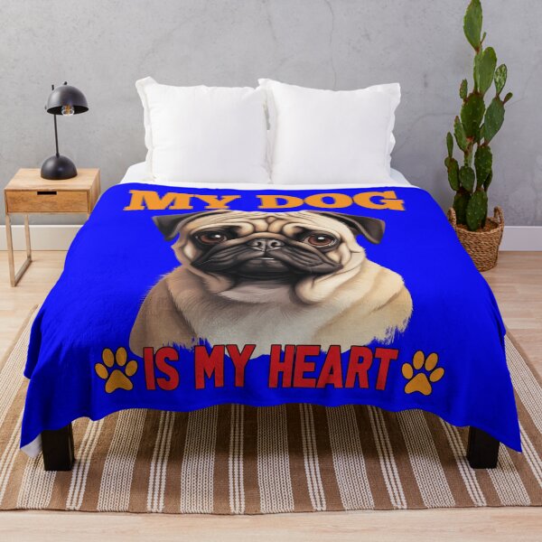 Item preview, Pug Pet Dog Owner Art Design My Dog Is My Heart Dog Owner designed and sold by fantasticdesign.