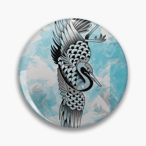 Item preview, Crane Traditional Japanese Bird Tattoo  designed and sold by BayfrontArt.