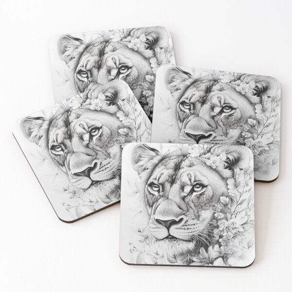 Item preview, Realistic lioness pencil drawing designed and sold by Pencil-Art.